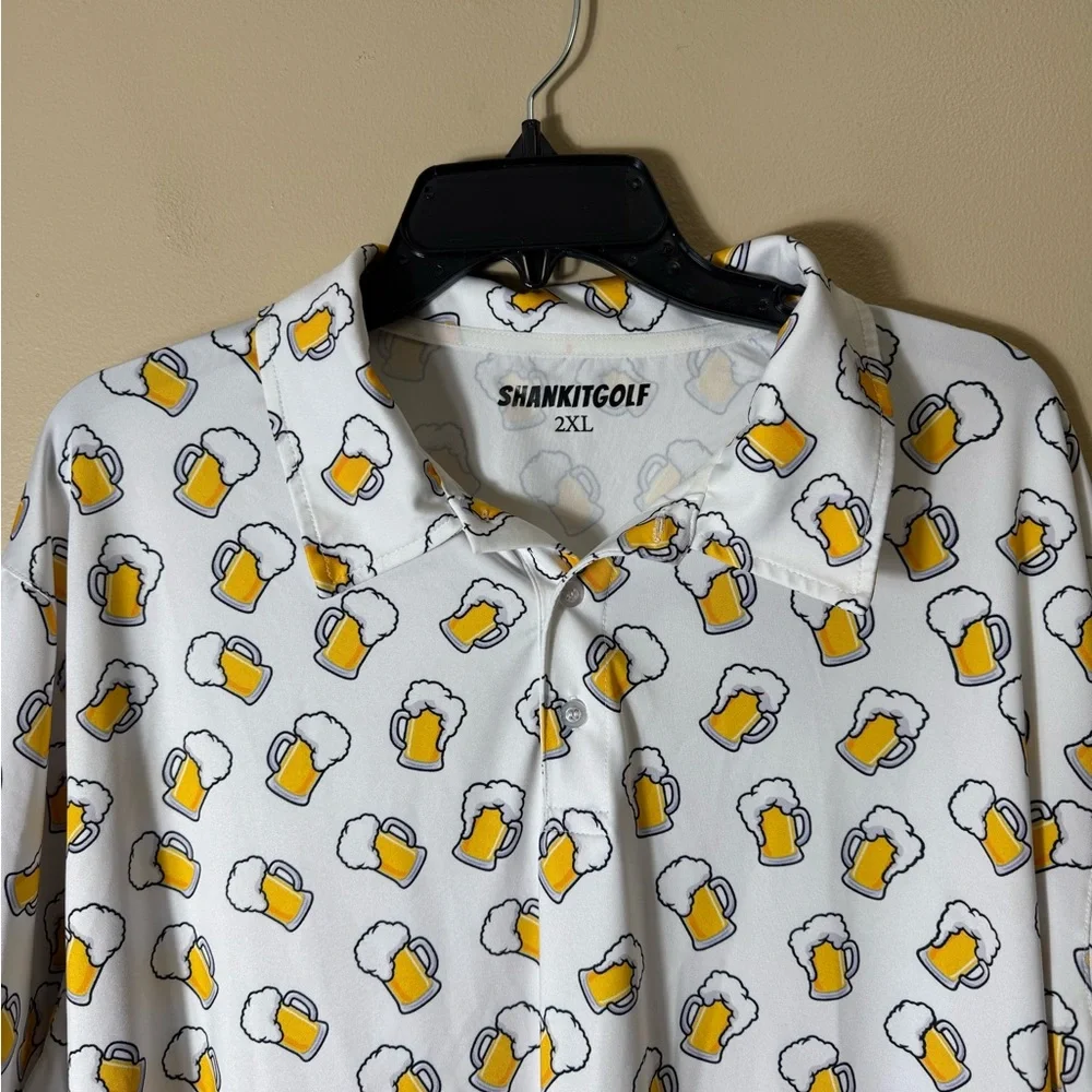 Shank‎ It Golf Beer Mug All Over Print Performance Polo Shirt 2XL